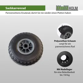 Trutzholm Sackkarrenrad 260x85 mm Grau