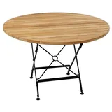 Zebra Technologies Florence Klapptisch Ø 115 x 72 cm natur/schwarz