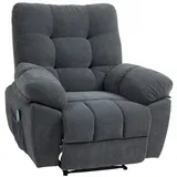 Homcom Relaxsessel mit Liegefunktion Massagesessel elektrisch 100 x 107 x 102 cm Silber