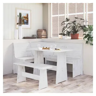 vidaXL Eckbank 118,5 x 85 x 151 cm weiß