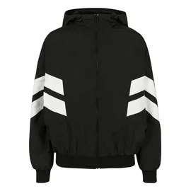 URBAN CLASSICS Crinkle Batwing Parka Black / White S