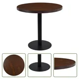 The Living Store Bistrotisch Dunkelbraun 80 cm MDF - Braun