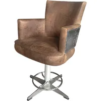 Friseurstuhl Vintage – Drehbar, Sessel mit Fußstütze & Komfort