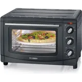 Severin TO 2068 Back und Toastofen mit Umluftfunktion 1500W schwarz