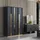 JV Möbel Kleiderschrank 60 x 216 x 130 cm Schwarz