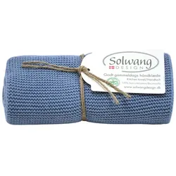 Solwang Geschirrtuch Antikblau Bio-Baumwolle