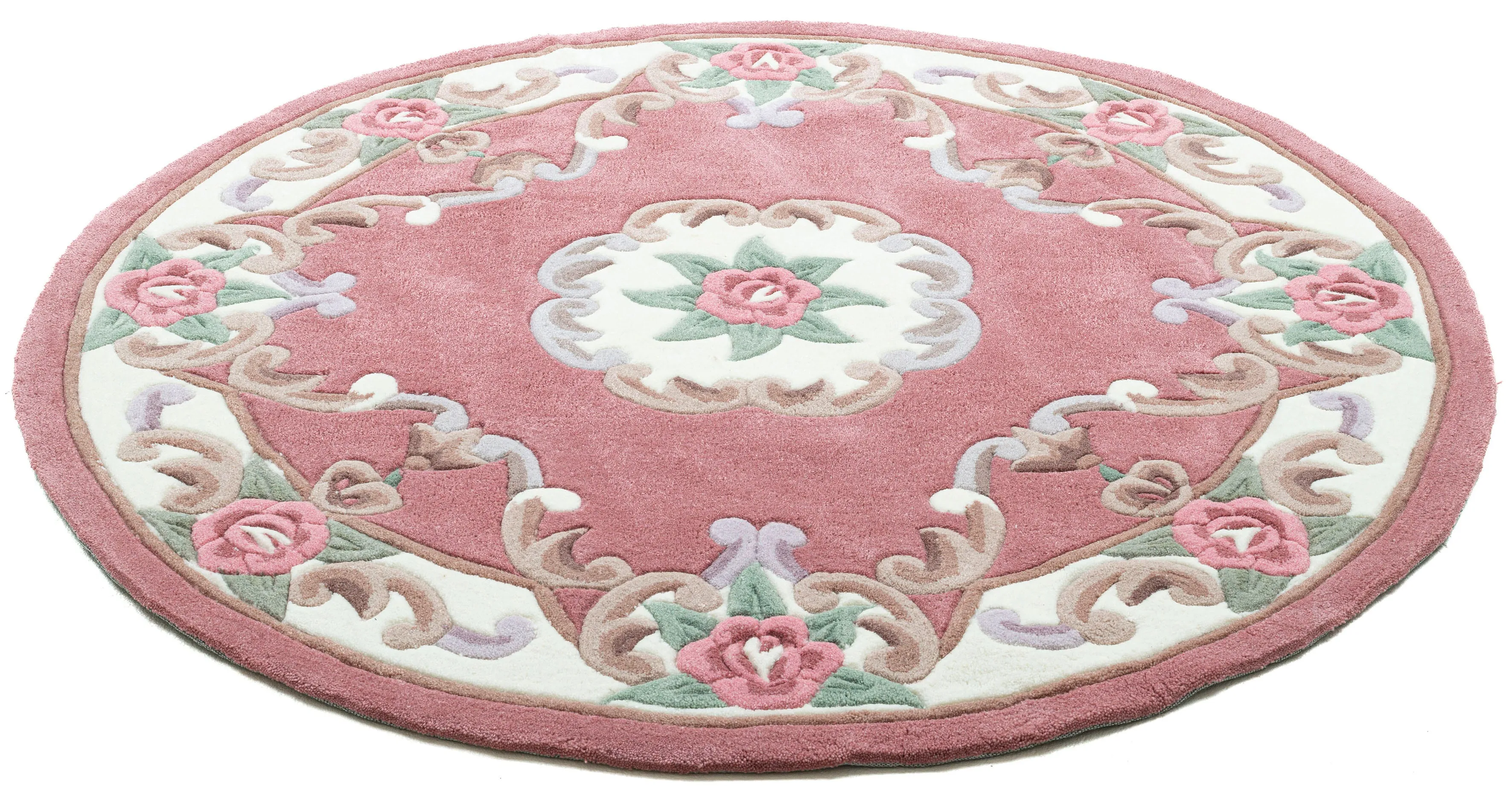THEKO Teppich »Ming«, rund, hochwertiges Acrylgarn, ideal im Wohnzimmer & Schlafzimmer THEKO rosé Ø 150 cm