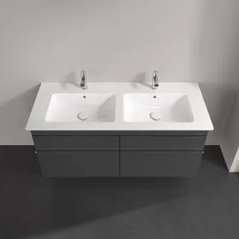 Villeroy & Boch Waschtischunterschrank 4 Auszüge 125,3 x 59 x 50,2 cm Glossy Grey