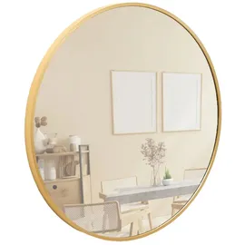 Terra Home Wandspiegel Rund, 60x60 Gold Metallrahmen