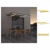 vidaXL LED Gelenkarmmarkise 350 x 250 cm gelb/weiß 3069083