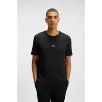 Boss Herren, T-Shirt Unique T-Shirt, Rundhals, Baumwoll Stretch, Logo schwarz XL