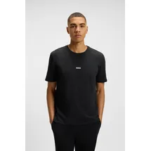 Boss Herren, T-Shirt Unique T-Shirt, Rundhals, Baumwoll Stretch, Logo schwarz XL