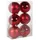 Trendline Christbaumkugeln 6 Kugeln Ø 8 cm Rot Weihnachtskugeln Weihnachten