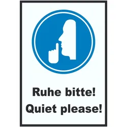 Ruhe bitte Quiet please Schild A6 (105x148mm)
