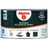 Alpina Buntlack für Innen & Außen Anthrazitgrau seidenmatt 300ml