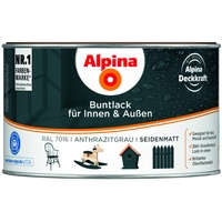 Alpina Buntlack für Innen & Außen Anthrazitgrau seidenmatt 300ml