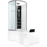 AcquaVapore Kombination Badewanne Dusche K50-R03 Duschtempel 100x170