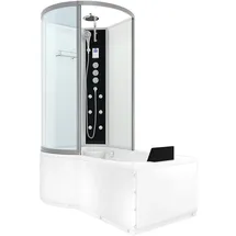 AcquaVapore Kombination Badewanne Dusche K50-R03 Duschtempel 100x170