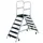 MUNK Podesttreppe 6 Stufen 235 cm Aluminium/Holz/Stahl