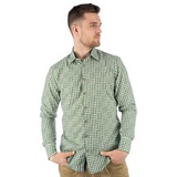 OS-TRACHTEN Trachtenhemd »Zufir« Langarmhemd mit Haifischkragen grün 41/42