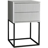 Möbel Boss Nachttisch Marle 40 x 65 x 38,5 cm Schwarz/Weiß