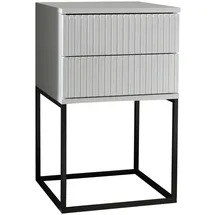 Möbel Boss Nachttisch Marle 40 x 65 x 38,5 cm Schwarz/Weiß
