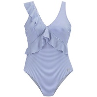 LASCANA Badeanzug Damen gestreift-blau-weiß Gr.44 Cup C