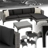 Tectake Konstanza Loungeset grau