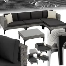 Tectake Konstanza Loungeset grau