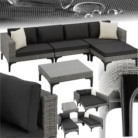 Tectake Konstanza Loungeset grau