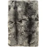 KUHFELL online & NOMAD Fellteppich Lammfell Teppich aus 4 echten Island Lammfellen ca. 190 x 120 cm cm grau