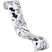 A.S. Création Bordüre 10 cm 5 m selbstklebend schwarz/weiß/grau 904720