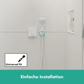 Hansgrohe Fixfit E mit Brausehalter, mattweiß