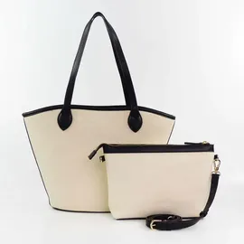 Valentino Covent Shopper Baumwolle Naturale/Nero
