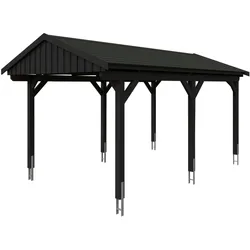 Einzelcarport SKANHOLZ "Fichtelberg", grau (anthrazit), H: 303cm, Carports