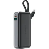 ACEFAST M7-10000 PD30W Powerbank Integriertem Kabel - Schwarz