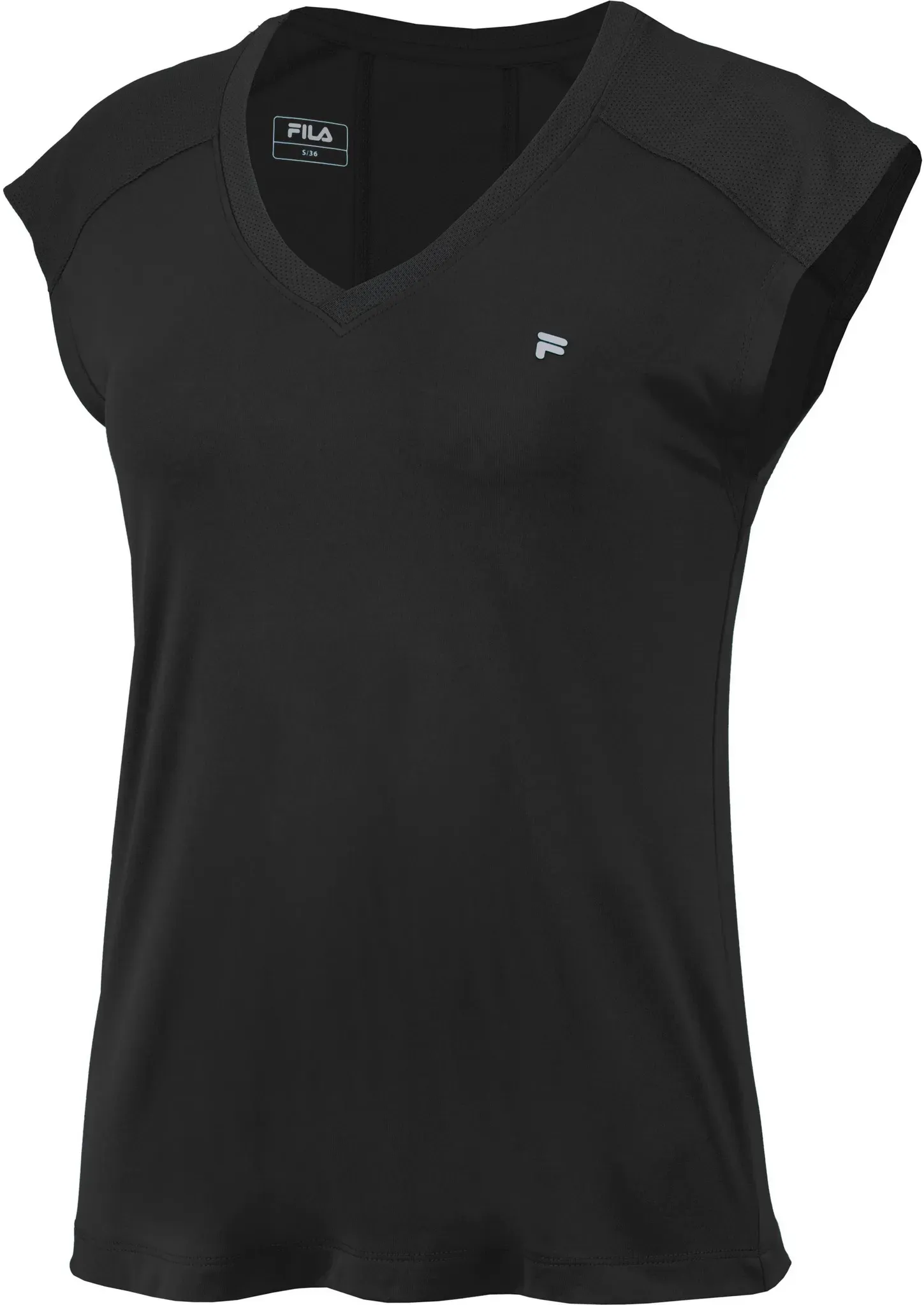 FILA Maisie Tennisshirt Damen in black, Größe XS - schwarz