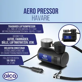 Alca Havarie Kompressor 12V, 120W, max. 7 bar, tragbar, schwarz