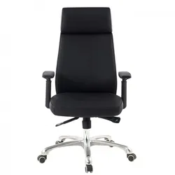 KADIMA DESIGN Echtleder Bürostuhl `Baden`: Ergonomisches Design, Echtleder, verstellbare Armlehnen, Aluminium-Fußkreuz, 120 kg Belastbarkeit.