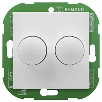 EHMANN 4295x0700 Drehdimmer Geeignet für Leuchtmittel: LED-Lampe, Glühlampe, Halogenlampe Weiß (RAL 9016)