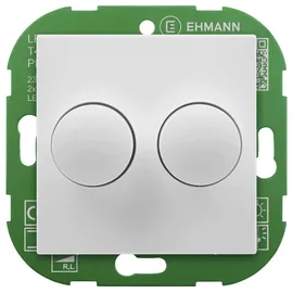 EHMANN 4295x0700 Drehdimmer Geeignet für Leuchtmittel: LED-Lampe, Glühlampe, Halogenlampe Weiß (RAL 9016)