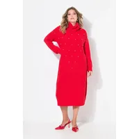 MIAMODA Strickkleid Rhombenstruktur Rot 54/56