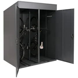 Proregal Fahrradgarage 2er-Fahrradgarage HxBxT 213x158x125cm Anthrazit abschließbar Metall