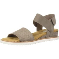 SKECHERS Damen Desert Kiss-Stretch Quarter Strap Flache Sandale, Taupe, 39