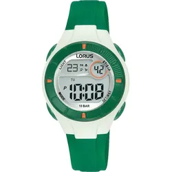 Chronograph LORUS, grün, Armbanduhren, Kinder, Armbanduhr, Quarzuhr, Kinderuhr, digital, Silikonarmband
