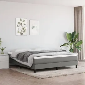 vidaXL Boxspringbett 180 x 200 cm Dunkelgrau