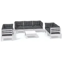 vidaXL Modell 129 Loungeset Kiefer weiß