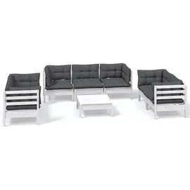 vidaXL Modell 129 Loungeset Kiefer weiß