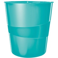 Leitz Papierkorb, 6er Pack, 15 Liter, Kunststoff, Eisblau, WOW,