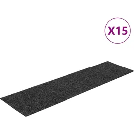 vidaXL Stufenmatten Selbstklebend 15 Stk. 76x20 Anthrazit